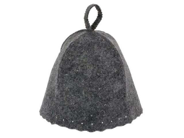 Шапка для бани и сауны Классика серая 